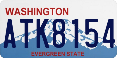 WA license plate ATK8154