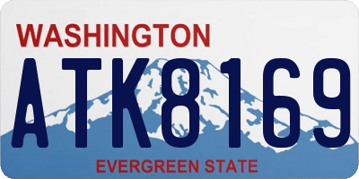 WA license plate ATK8169