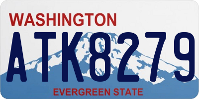 WA license plate ATK8279