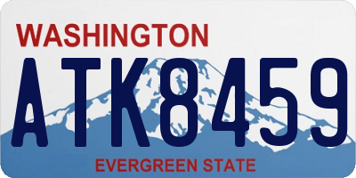 WA license plate ATK8459