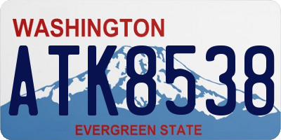 WA license plate ATK8538