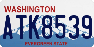WA license plate ATK8539