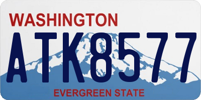 WA license plate ATK8577