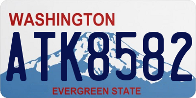 WA license plate ATK8582