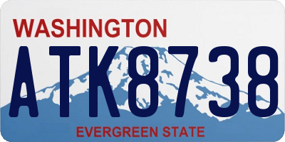 WA license plate ATK8738