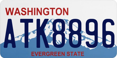 WA license plate ATK8896