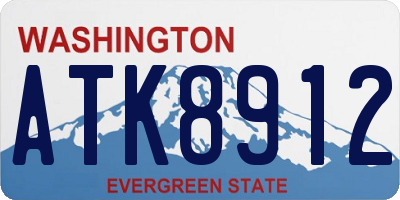 WA license plate ATK8912