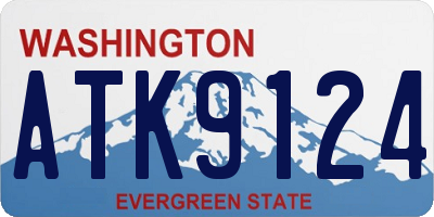 WA license plate ATK9124