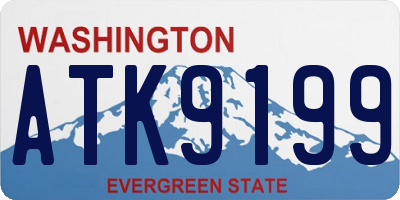 WA license plate ATK9199