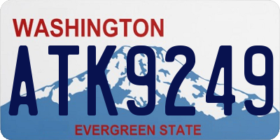WA license plate ATK9249