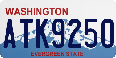 WA license plate ATK9250