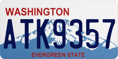 WA license plate ATK9357