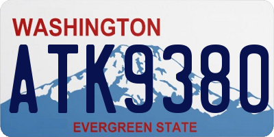 WA license plate ATK9380