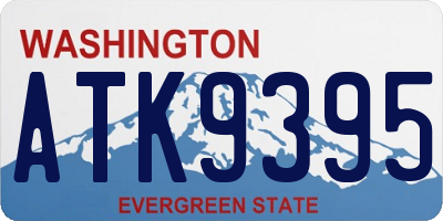 WA license plate ATK9395