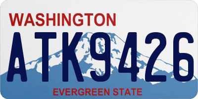 WA license plate ATK9426