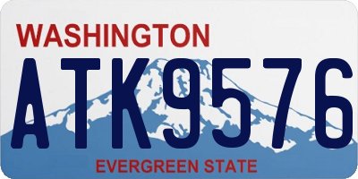 WA license plate ATK9576