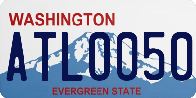 WA license plate ATL0050