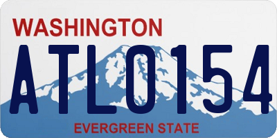 WA license plate ATL0154
