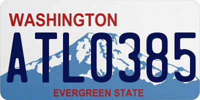 WA license plate ATL0385
