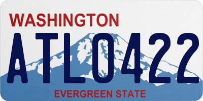 WA license plate ATL0422