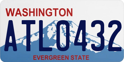 WA license plate ATL0432