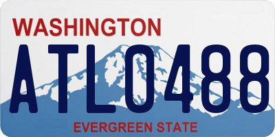 WA license plate ATL0488
