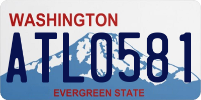 WA license plate ATL0581