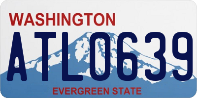 WA license plate ATL0639