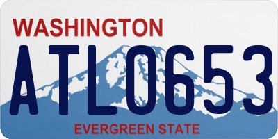WA license plate ATL0653