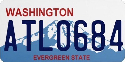 WA license plate ATL0684