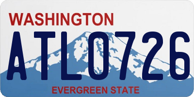WA license plate ATL0726