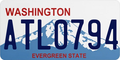 WA license plate ATL0794
