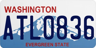 WA license plate ATL0836
