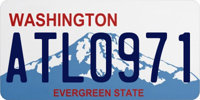 WA license plate ATL0971