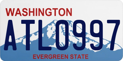 WA license plate ATL0997