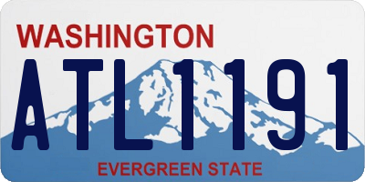 WA license plate ATL1191