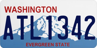 WA license plate ATL1342