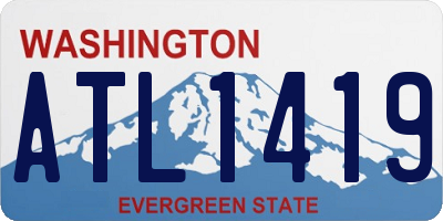 WA license plate ATL1419