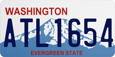WA license plate ATL1654