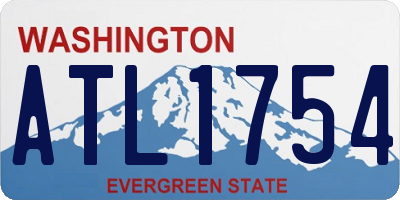WA license plate ATL1754