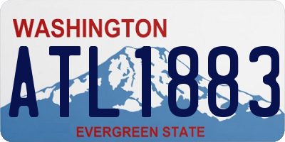 WA license plate ATL1883