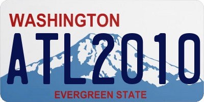 WA license plate ATL2010