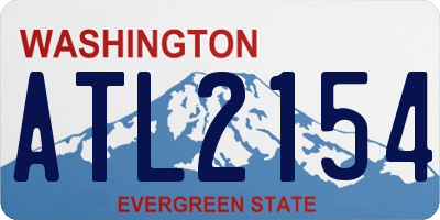 WA license plate ATL2154