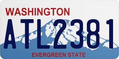 WA license plate ATL2381