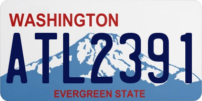 WA license plate ATL2391