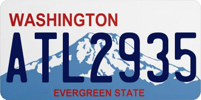 WA license plate ATL2935