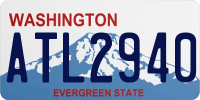 WA license plate ATL2940