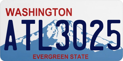 WA license plate ATL3025