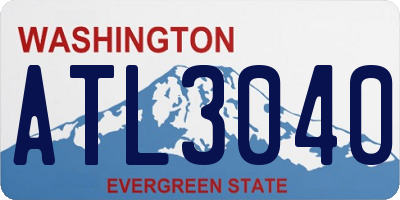 WA license plate ATL3040