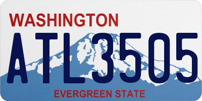 WA license plate ATL3505